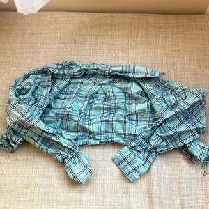 Girls cropped button up